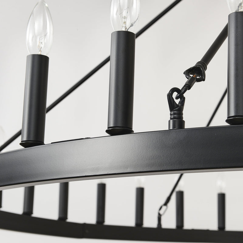 59.1 Inch 36-Light Wagon Wheel Chandelier by HouseOfZazla