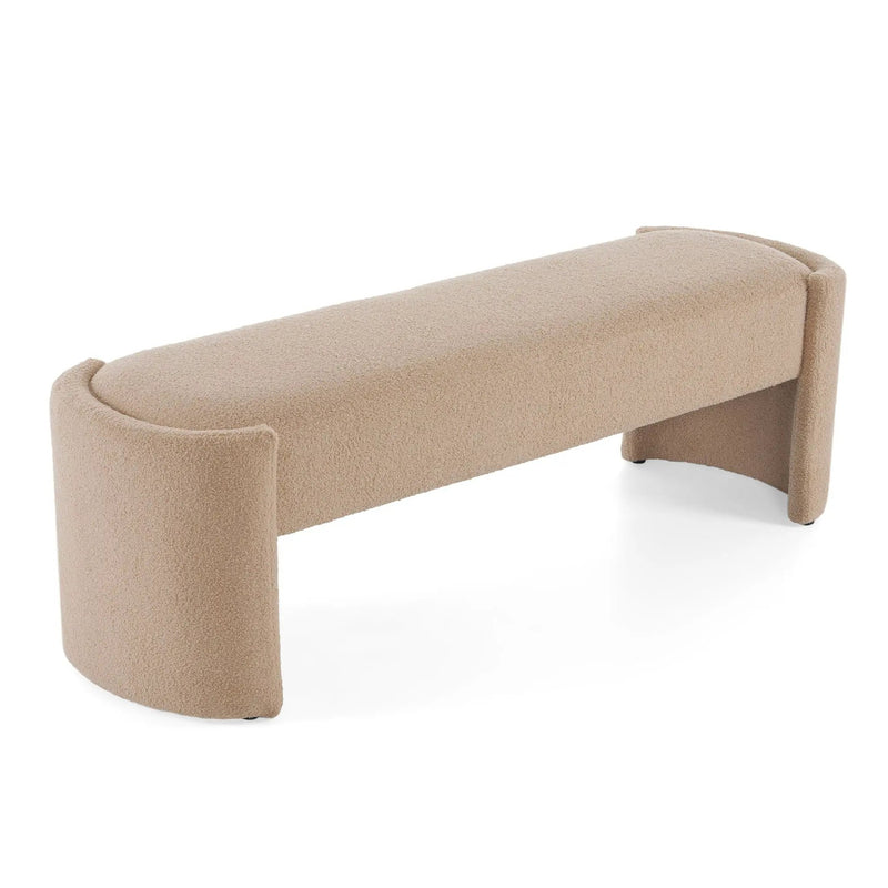 Simple Long Ottoman Bench - Light Camel by HouseOfZazla