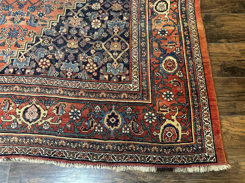 Antique Persian Bidjar Rug 8x12, Rare Persian Carpet by Jewel Rugs