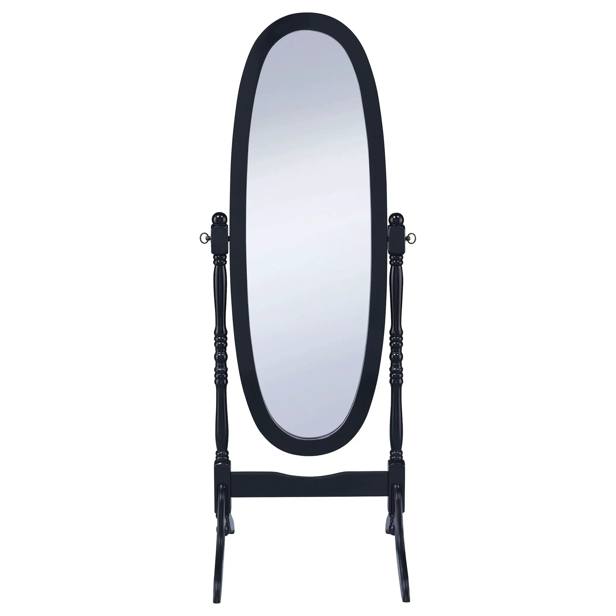 Foyet Wood Adjustable Full Length Cheval Mirror Black by Unique Piece Furniture