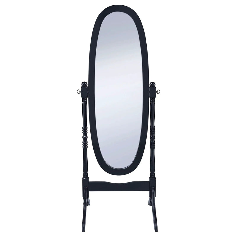 Foyet Wood Adjustable Full Length Cheval Mirror Black by Unique Piece Furniture