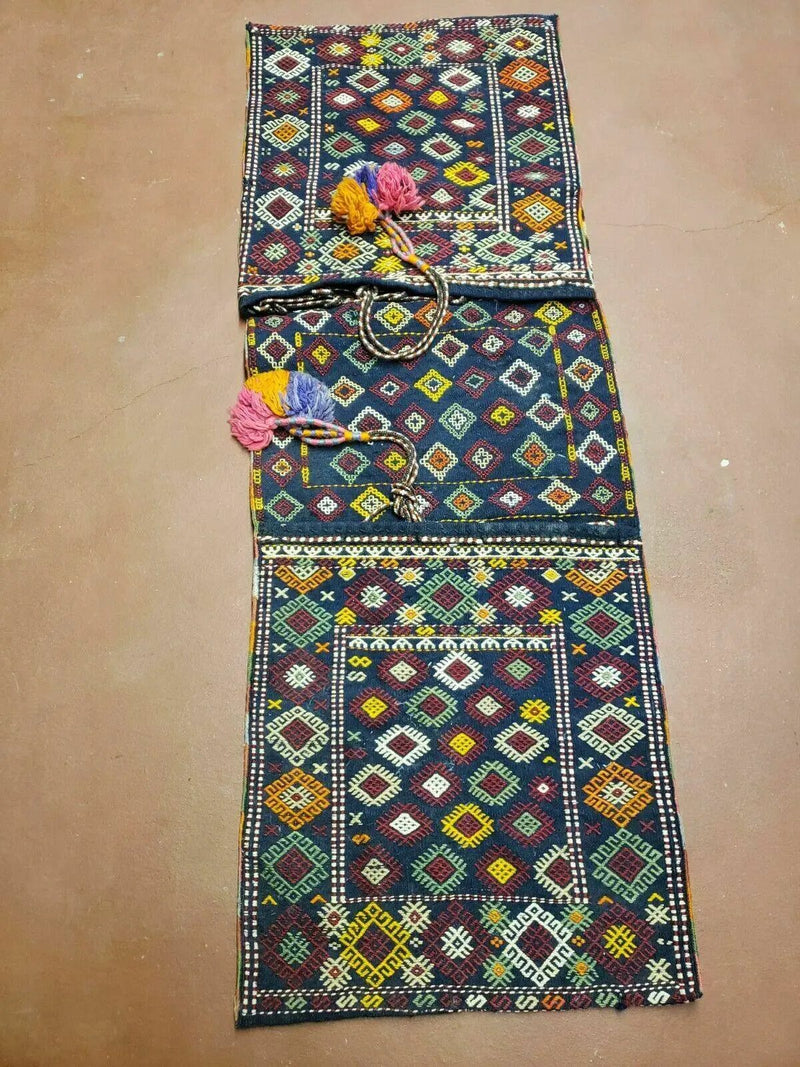 2' X 4' Handmade Turkish Tribal Kilim Wool Rug Double Saddle Bag Khorjin Nice by Jewel Rugs