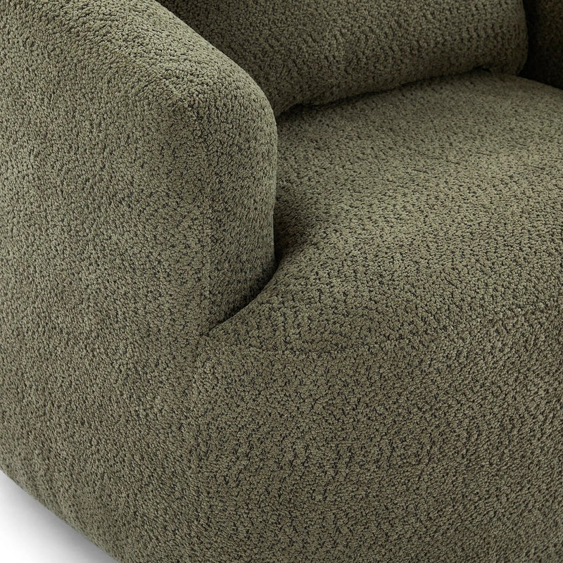 360° Swivel Barrel Sofa Chair With Throw Pillow, Upholstered Accent Chair by HouseOfZazla