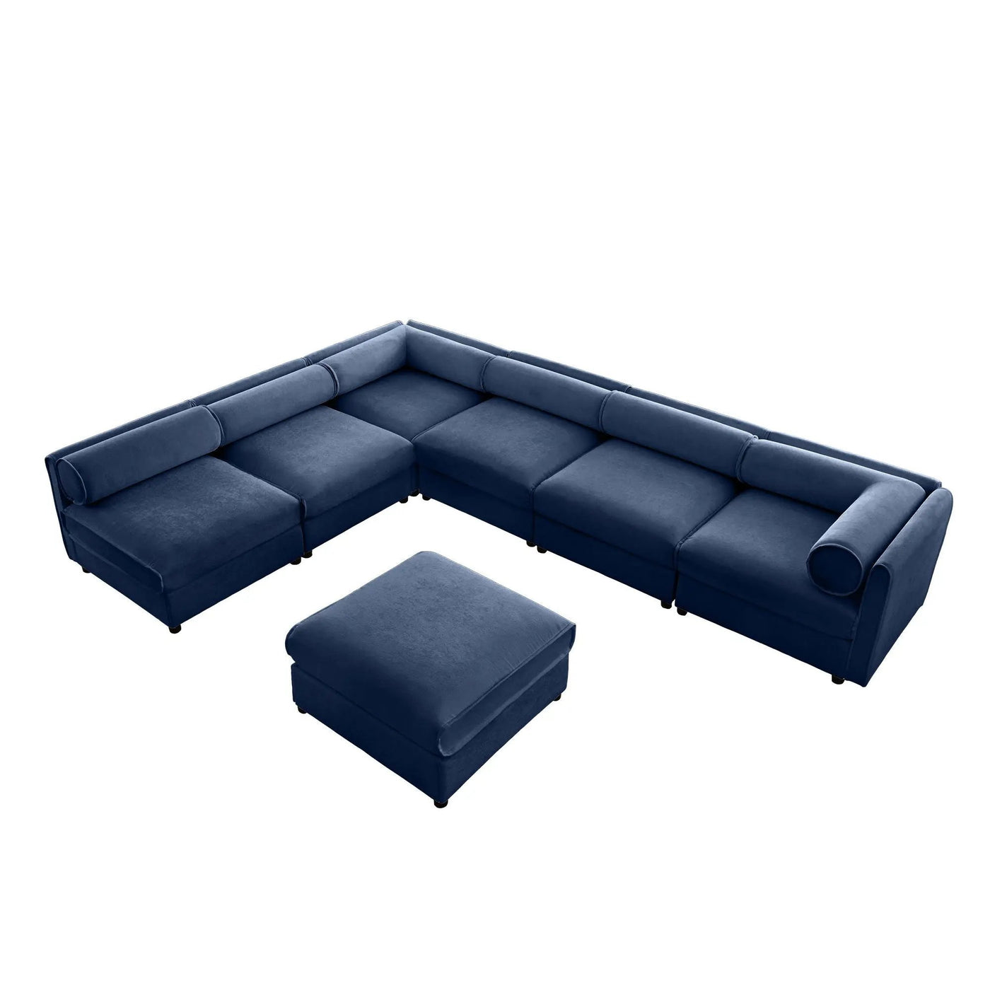Modern Modular Sectional Sofa With Storag, Contemporary Cylindrical Design by HouseOfZazla