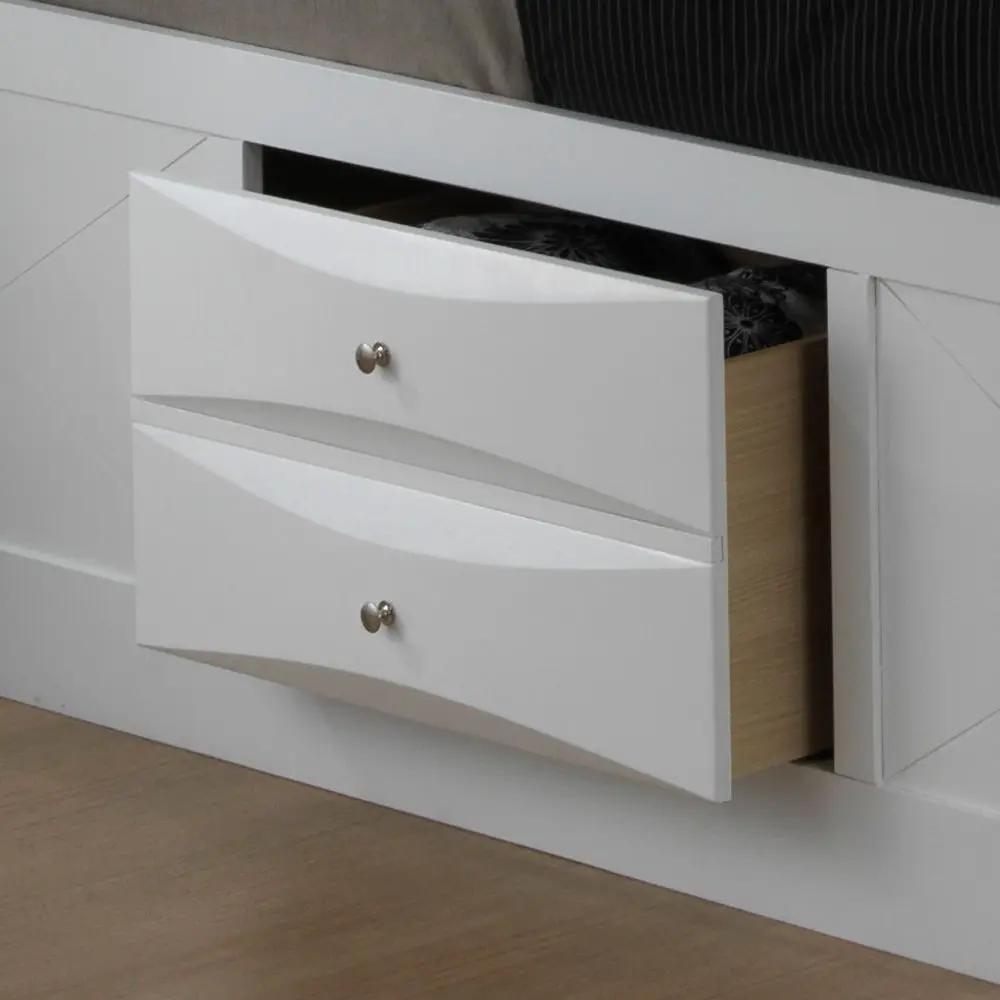 Modern Design Storage Bed With Bookcase Headboard by HouseOfZazla