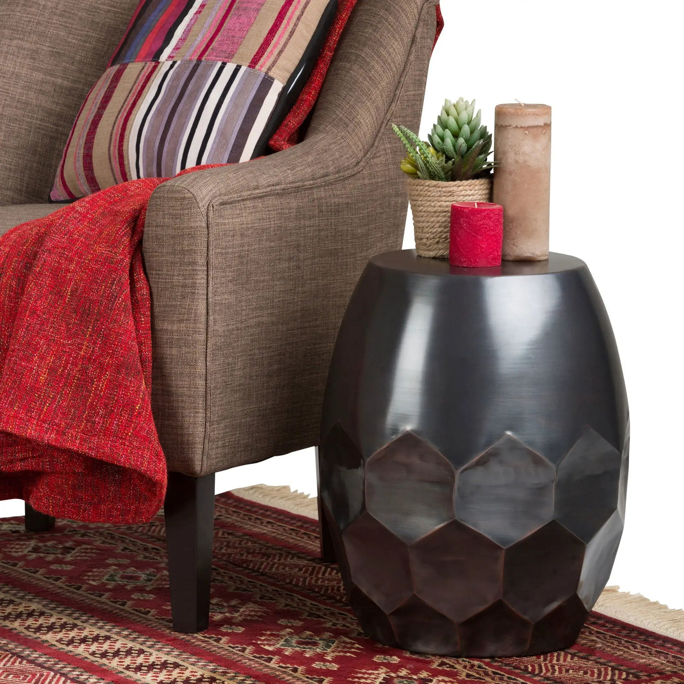 Flanigan - Hand Crafted Metal Accent Table by HouseOfZazla