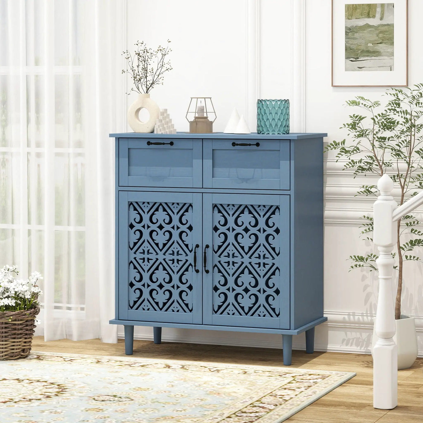 2 Door 2 Drawer Elegant Cabinet by Unique Piece Furniture