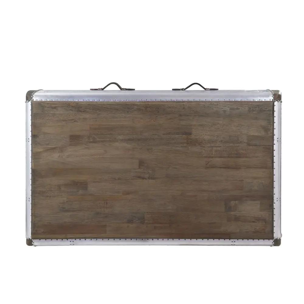 Brancaster - Coffee Table - Antique Oak & Aluminum by Unique Piece Furniture