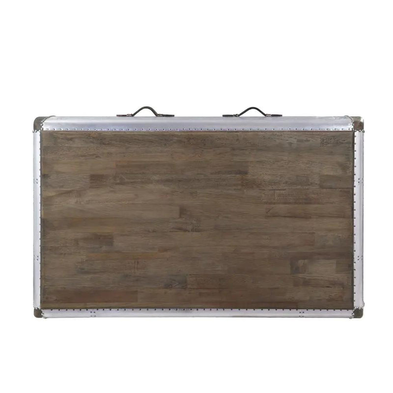 Brancaster - Coffee Table - Antique Oak & Aluminum by Unique Piece Furniture