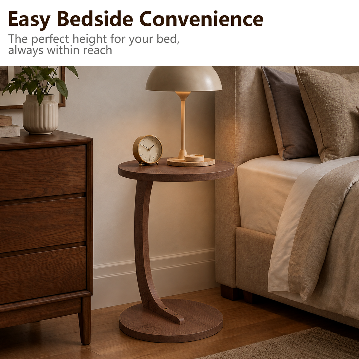 14.96" × 21.65" C-Shaped End Table, photo 4 of 10
