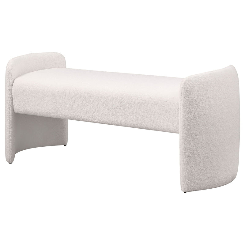 Joshua - Upholstered Accent Bench - Ivory by HouseOfZazla