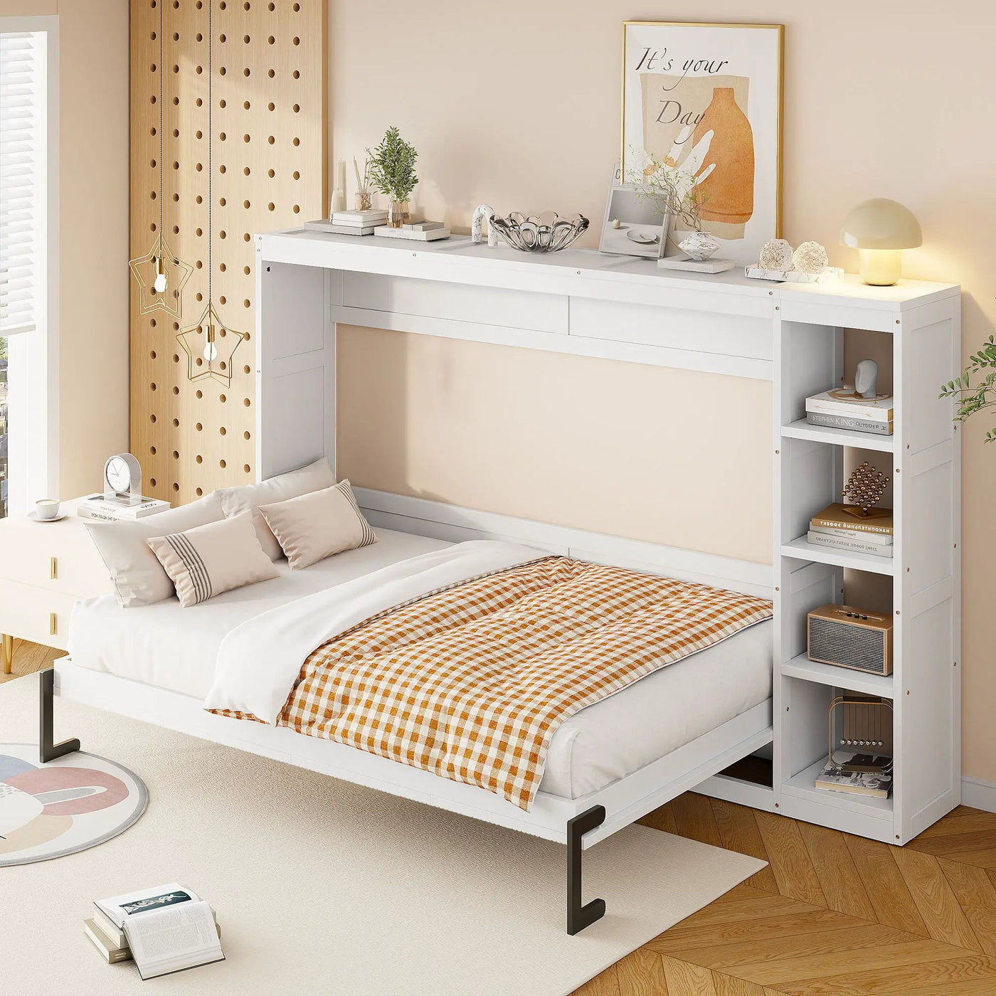 Murphy Bed With Bookshelf And Storage by HouseOfZazla