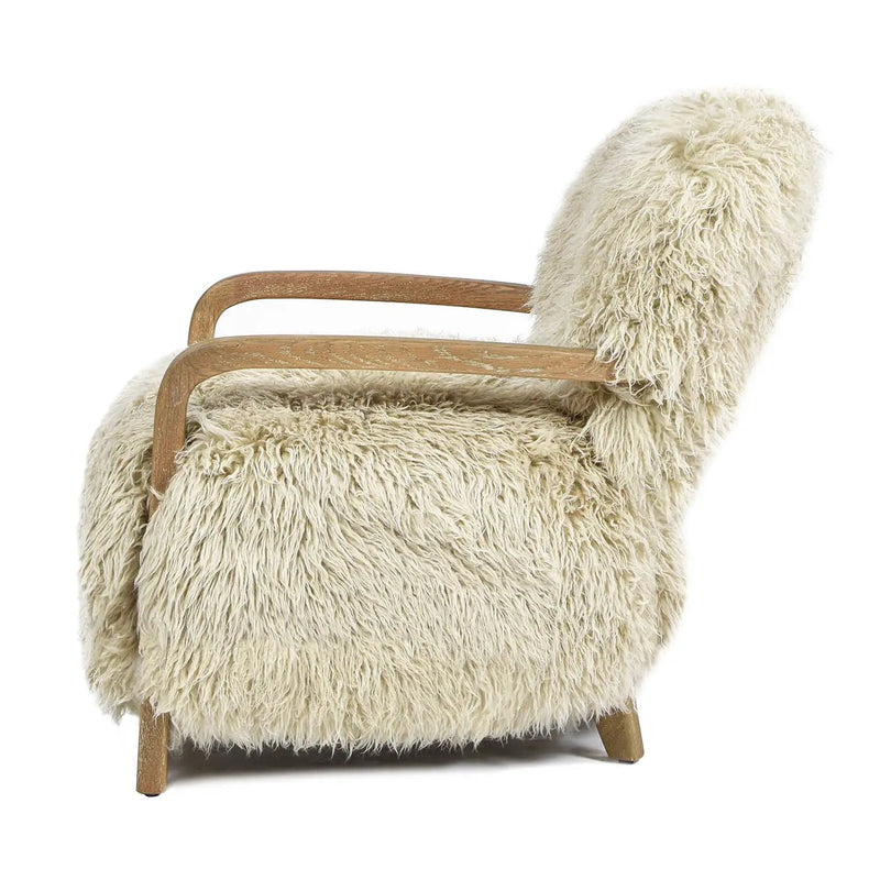 Enchante - New Zealand Sheepskin Accent Arm Chair - Taupe / Natural by Unique Piece Furniture