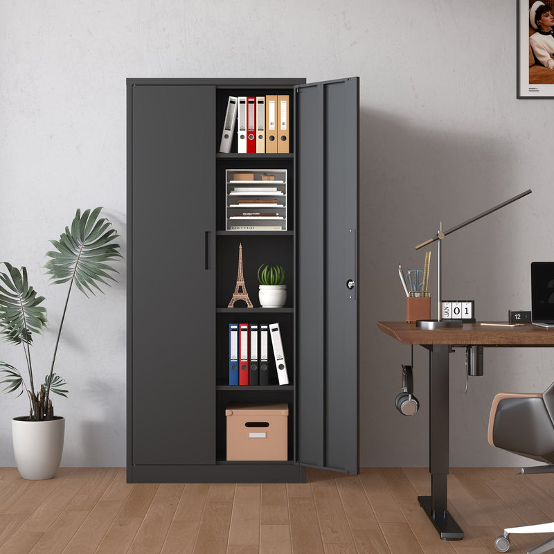 Heavy Metal Garage Storage Cabinet With Locking Doors, Steel, Adjustable Shelves by HouseOfZazla