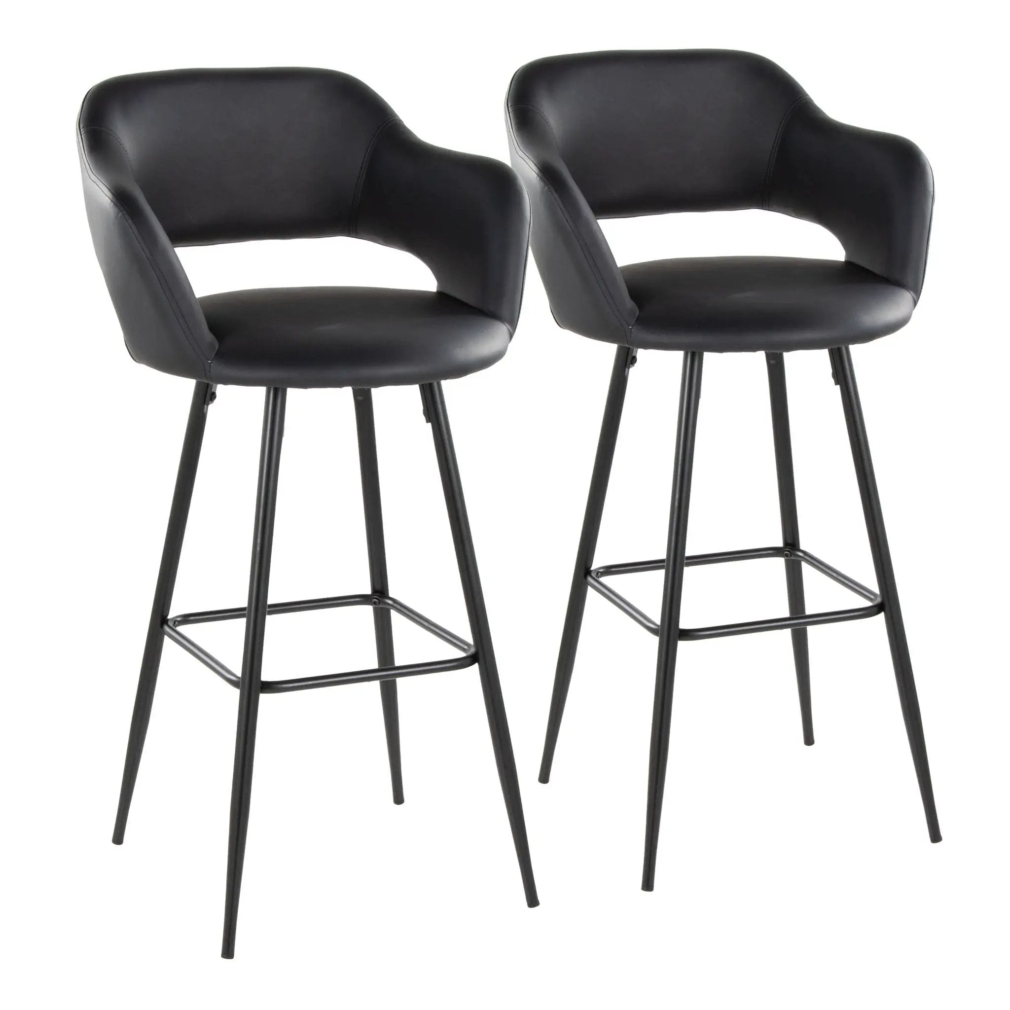 Margarite - Contemporary Fixed Height BarStool With Square Footrest (Set of 2) by Unique Piece Furniture