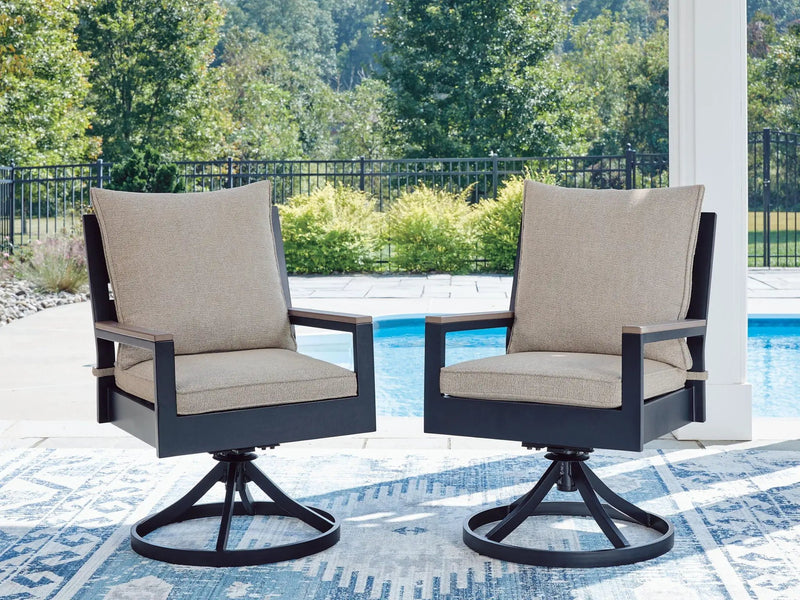 East Beach - Swivel Chair With Cushion (Set of 2) - Blue by Unique Piece Furniture