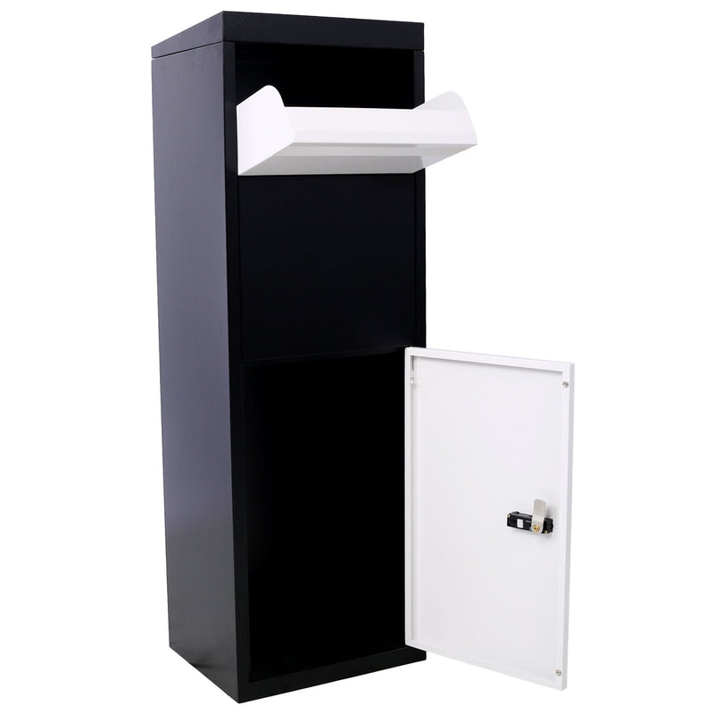 Galvanized Steel Package Delivery Box with Code Lock - White/Black, photo 2 of 12