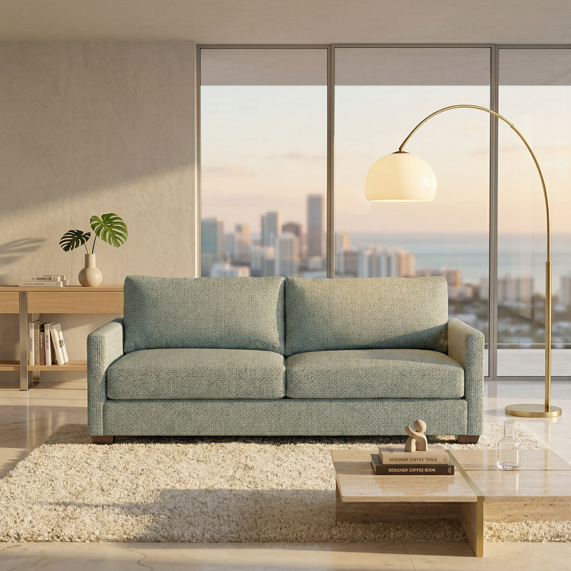 Damon Sofa – Made in USA, Custom Fabric Options by HouseOfZazla