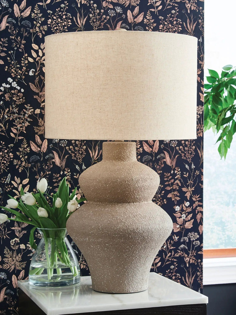 Jossleigh - Metal Table Lamp - Beige by Unique Piece Furniture