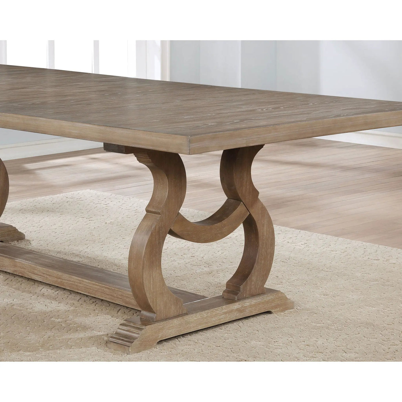 Fremont - Trestle Rectangular Dining Table With Removable Leaf by HouseOfZazla