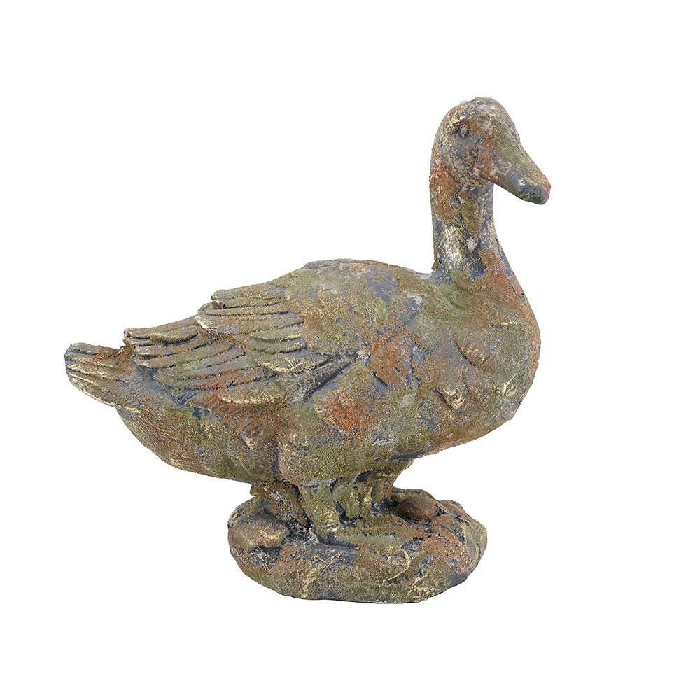Farmhouse Duck Figurine Statue with Rustic Patina Finish - Iron, photo 2 of 10