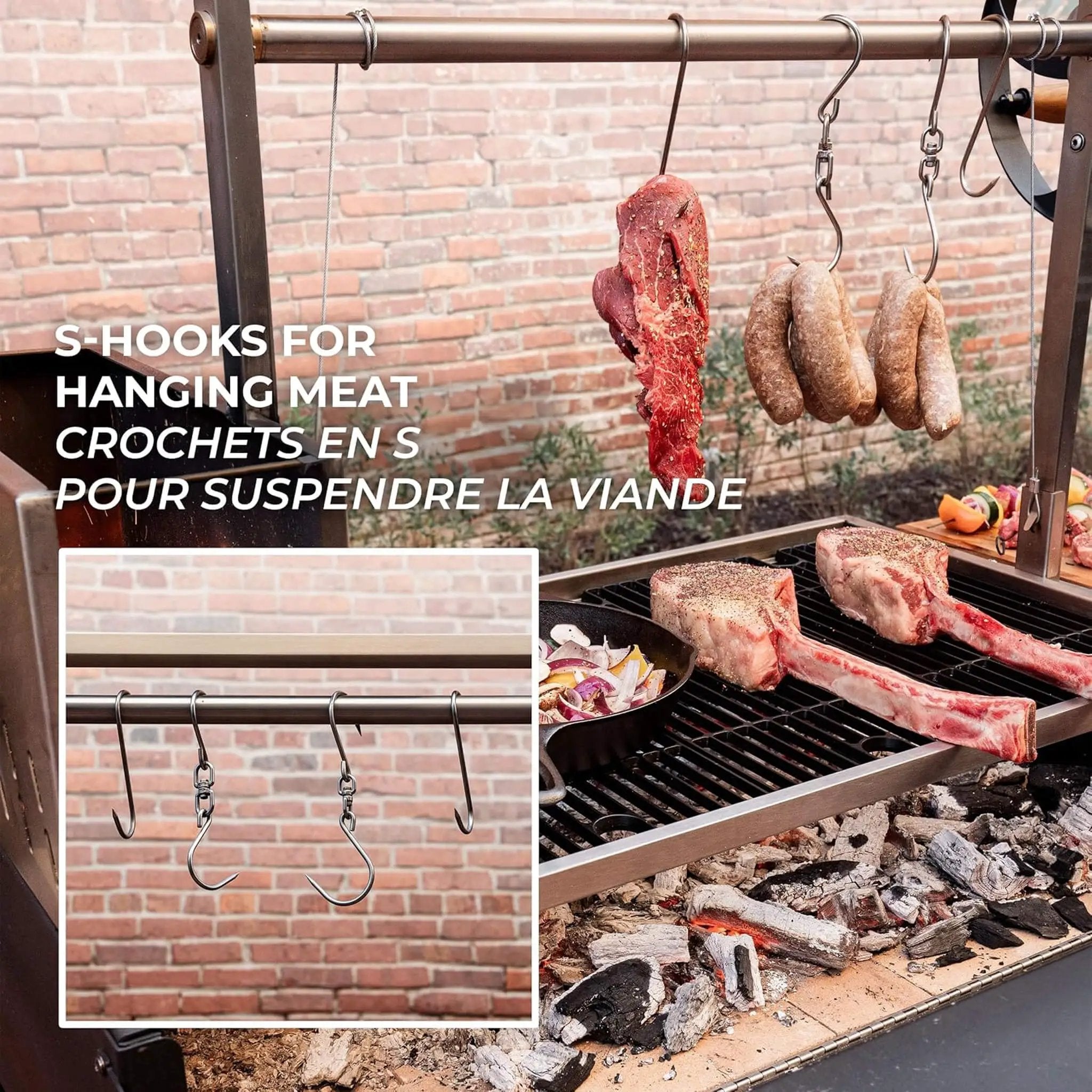 [05X02FT] Heavy-Duty Argentine Santa Maria Wood Fire And Charcoal BBQ Grill With Brasero (SAK52731) by SAKSBY WHOLESALE