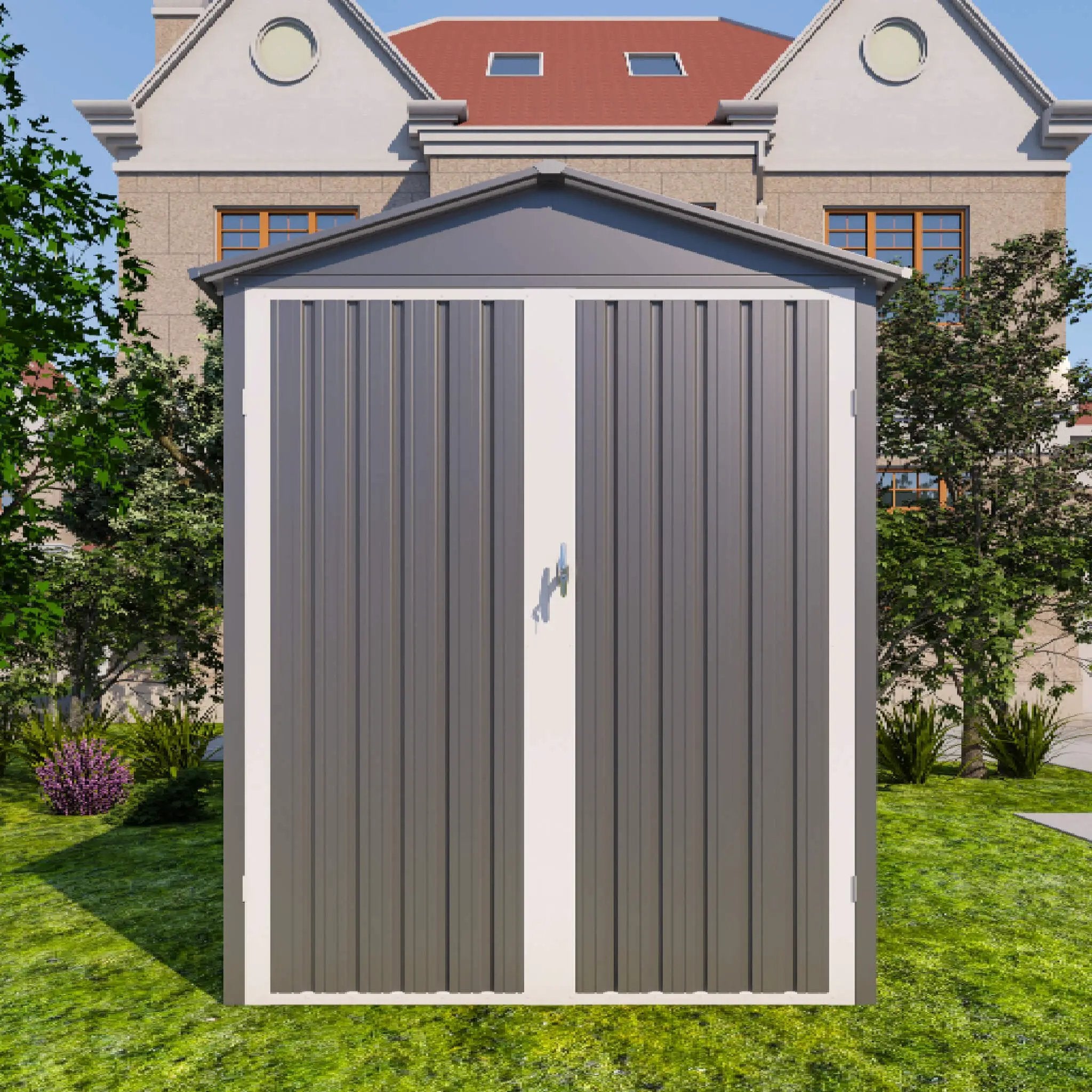 [05X10FT] Alora Large Weatherproof Outdoor Motocycle And Tools Storage Shed (SAK91642) by SAKSBY WHOLESALE