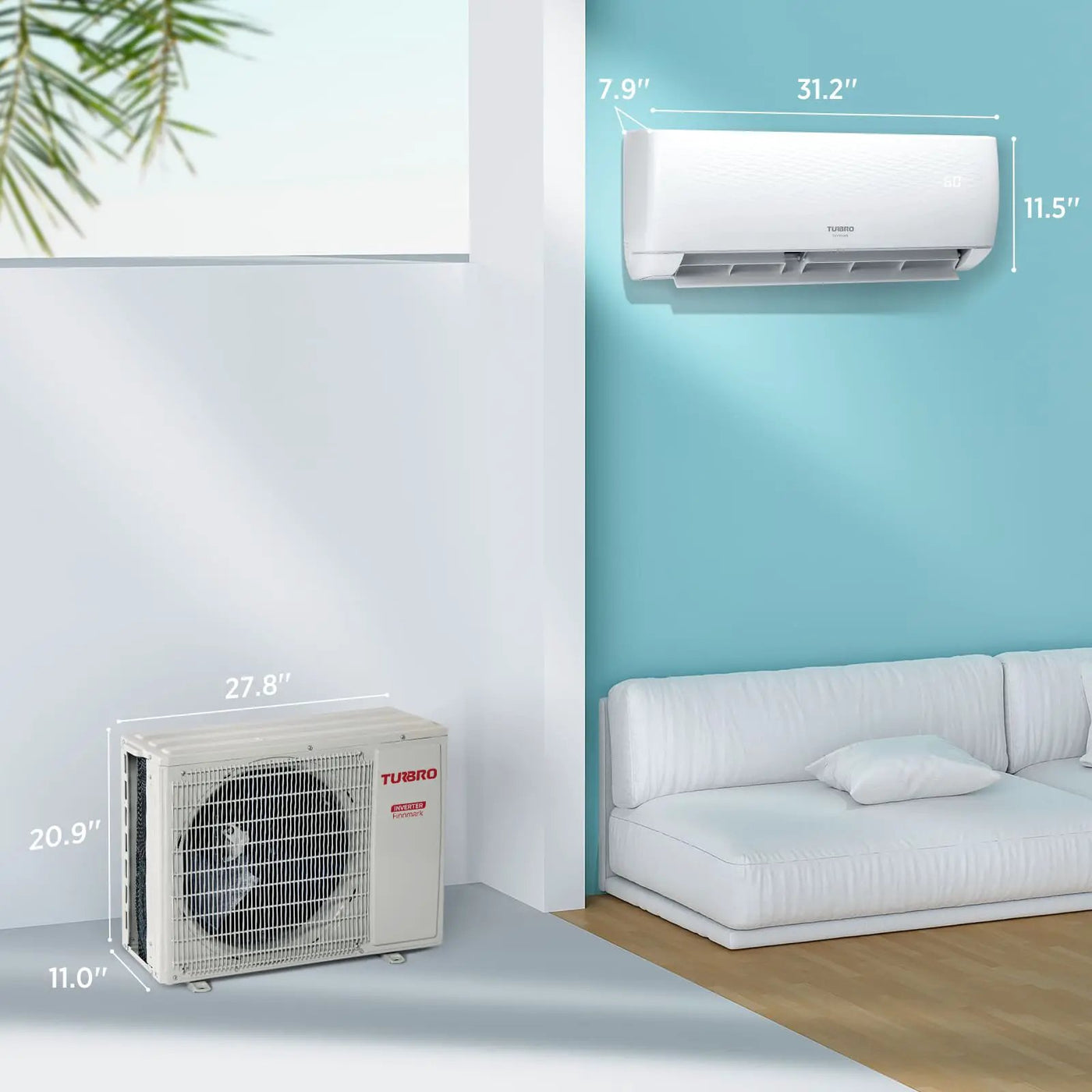 (Open Box) Finnmark Single Zone Mini Split AC (R32) by TURBRO