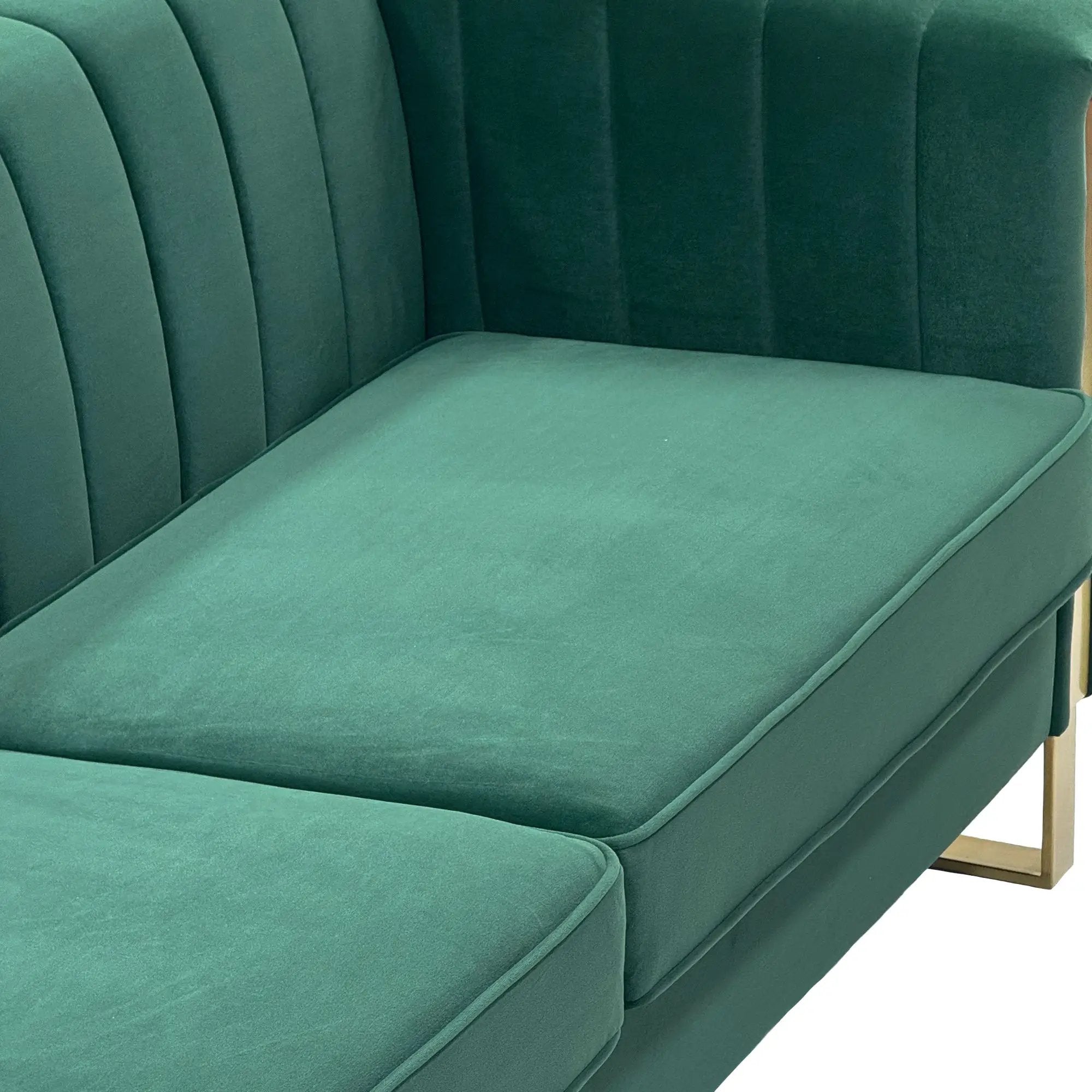 Emerald Green Velvet 2 Piece Sofa Set by HouseOfZazla