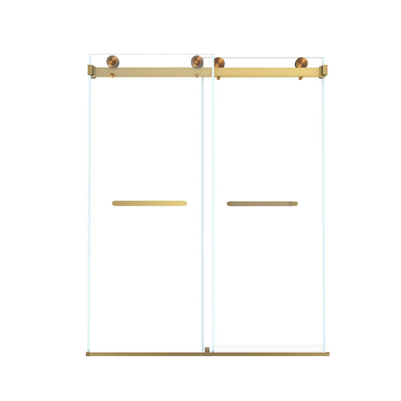 Frameless Double Sliding Shower Door by HouseOfZazla
