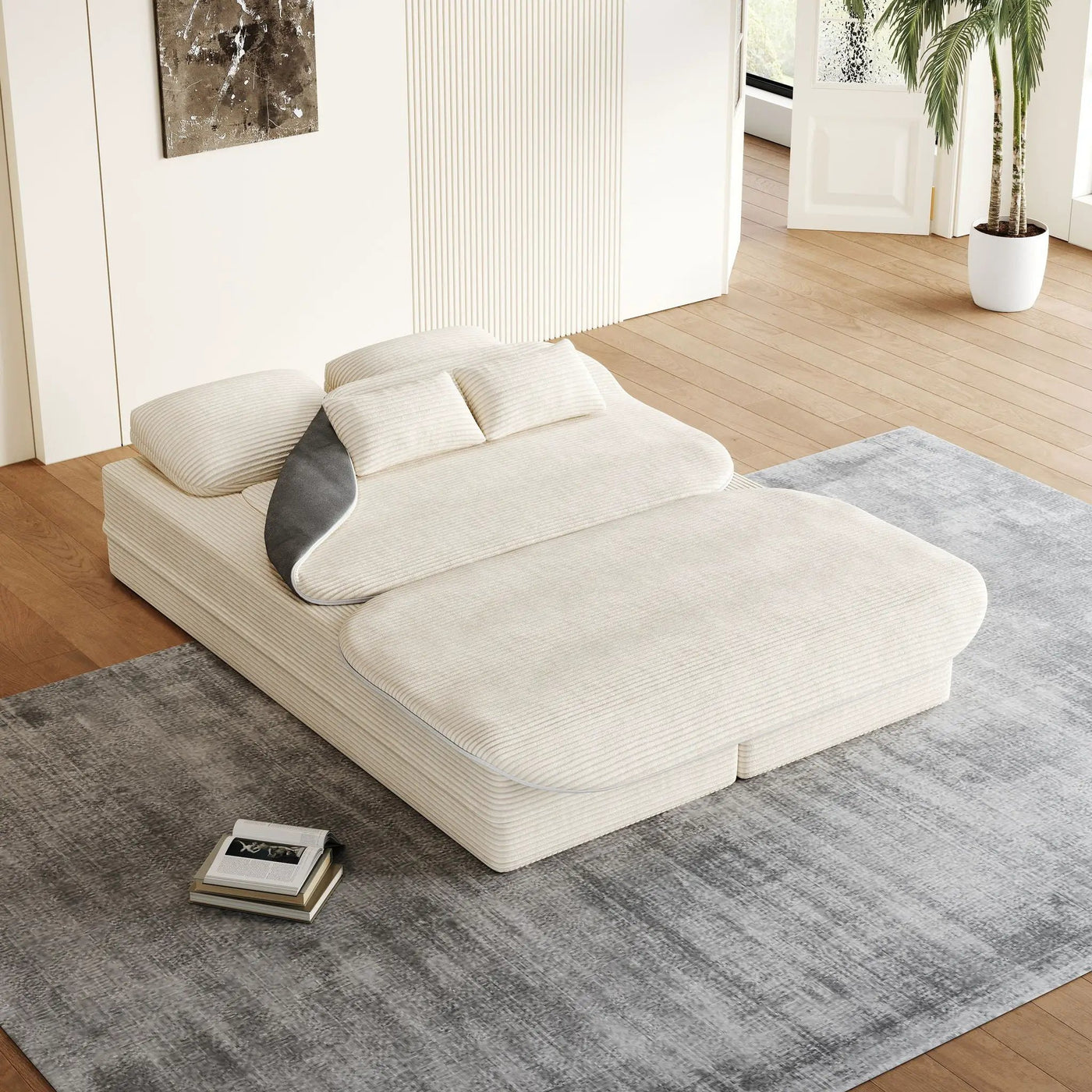 2 In 1 Foldable Sofa Bed With Multi Functional Blanket by HouseOfZazla