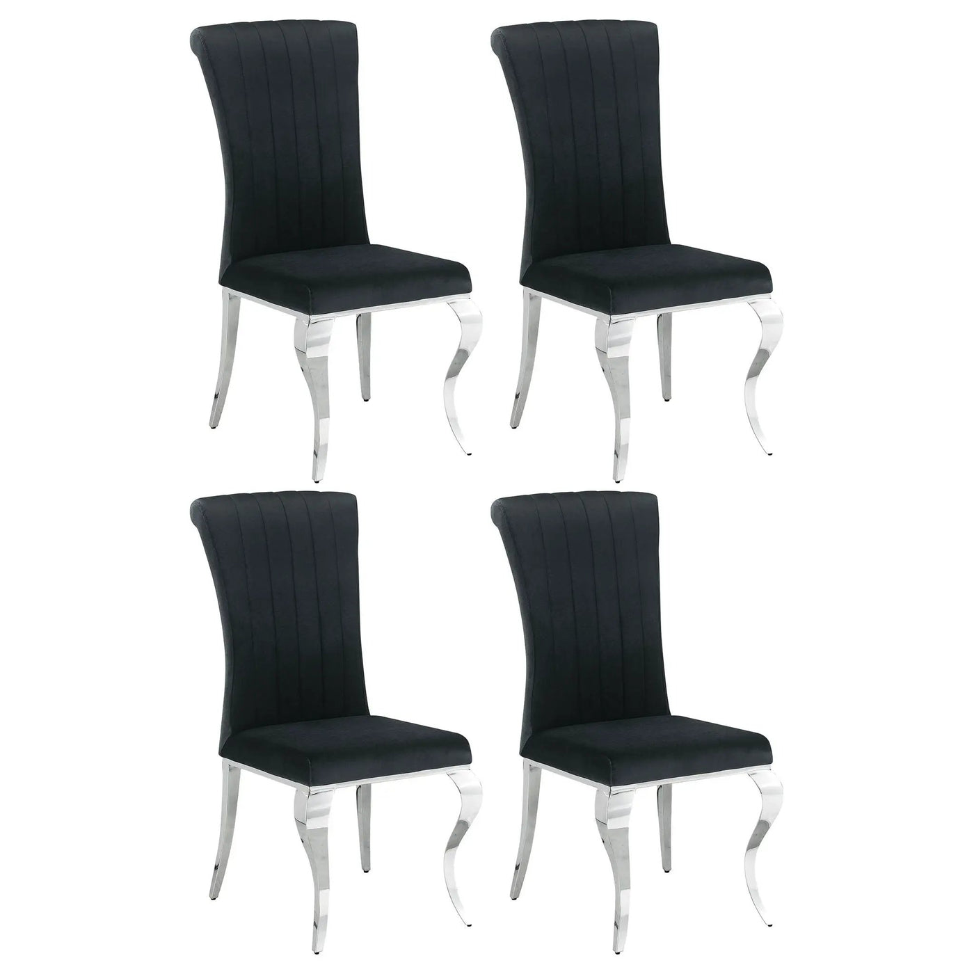 Elegant Upholstered Side Chairs (Set of 4) by HouseOfZazla