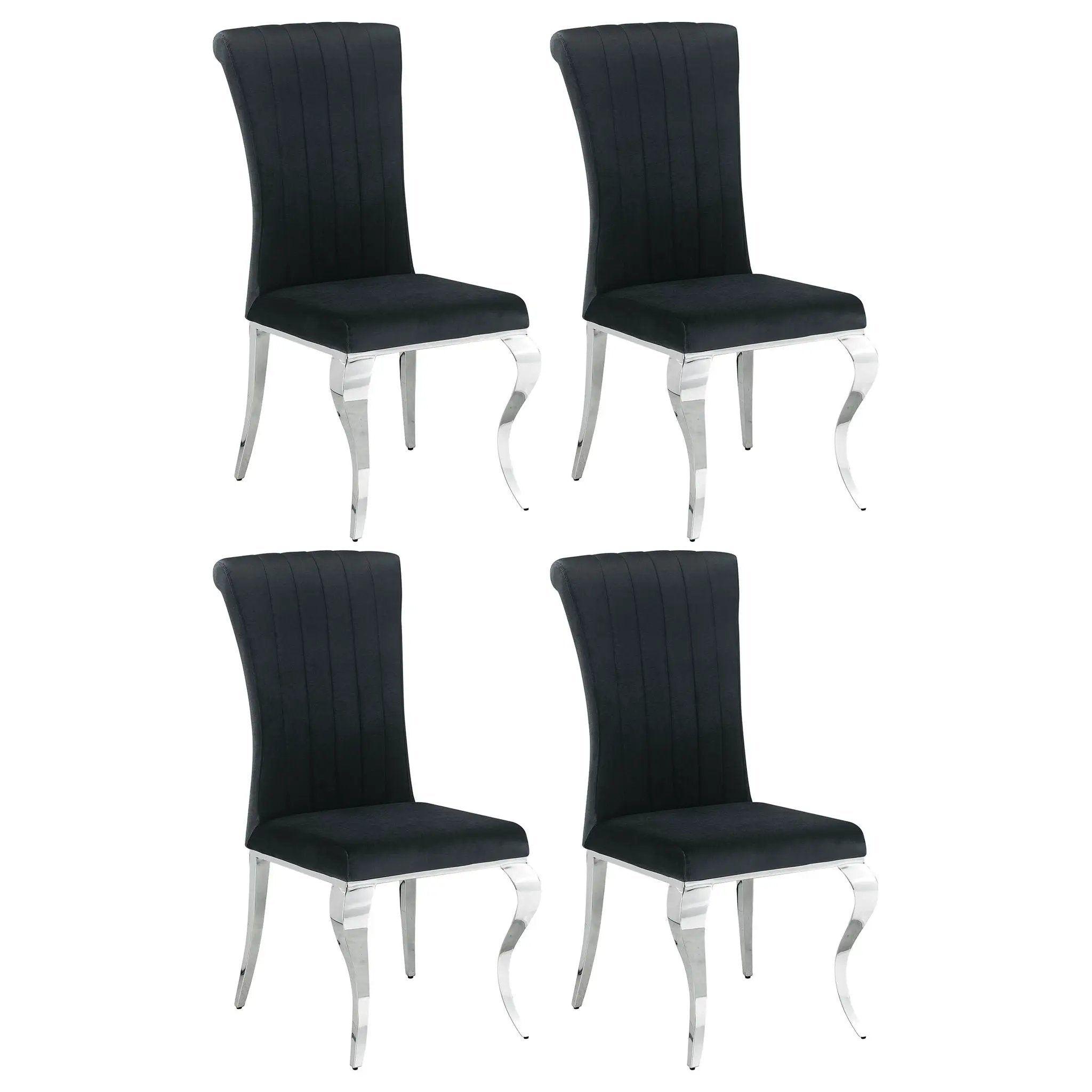 Elegant Upholstered Side Chairs (Set of 4) by HouseOfZazla