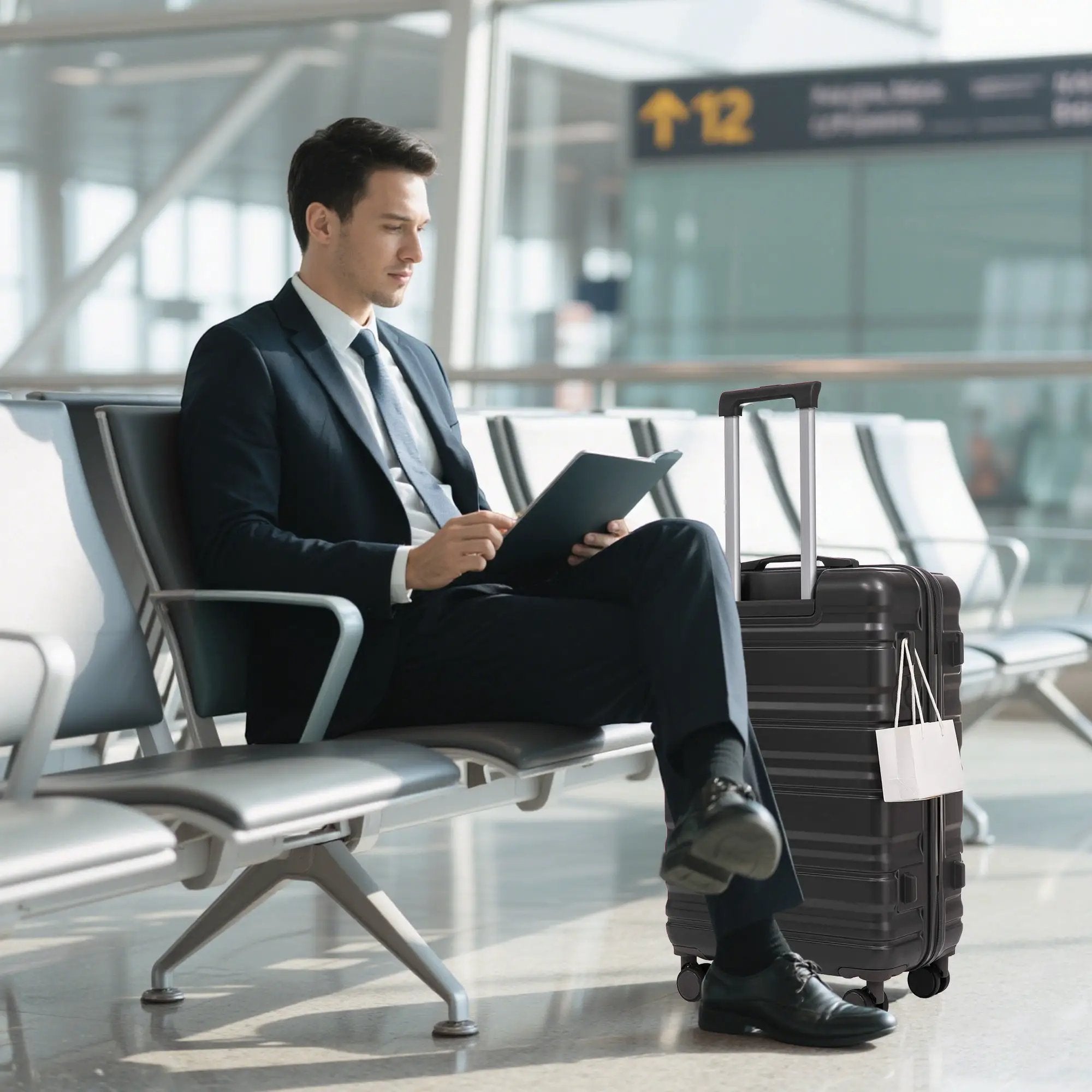 HIFINE TOURIST 20"/24"/28" 3-Piece Luggage Set in Dark Gray by HouseOfZazla