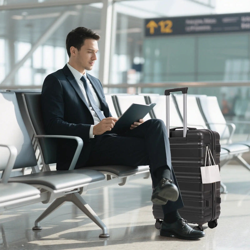HIFINE TOURIST 20"/24"/28" 3-Piece Luggage Set in Dark Gray by HouseOfZazla