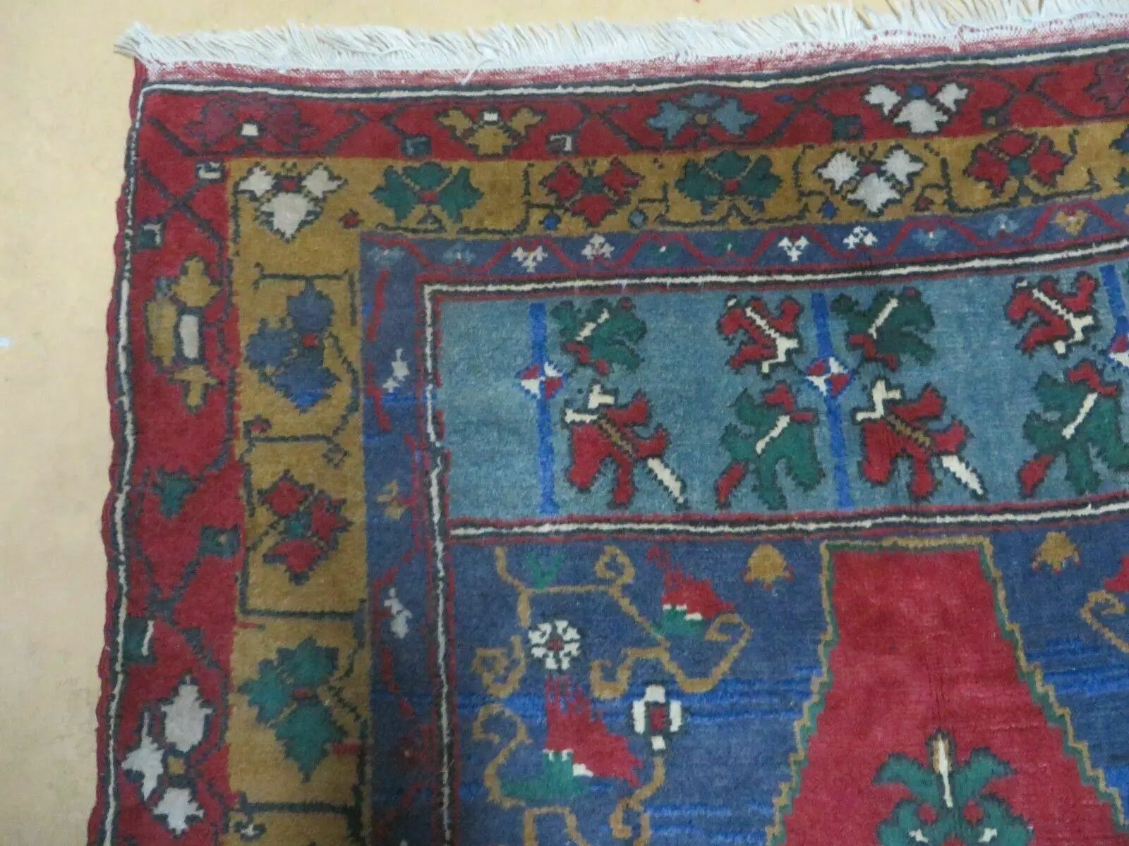 4' X 8' Vintage Handmade Turkish Kazak Pattern Wool Rug Carpet Nice # 105 by Jewel Rugs