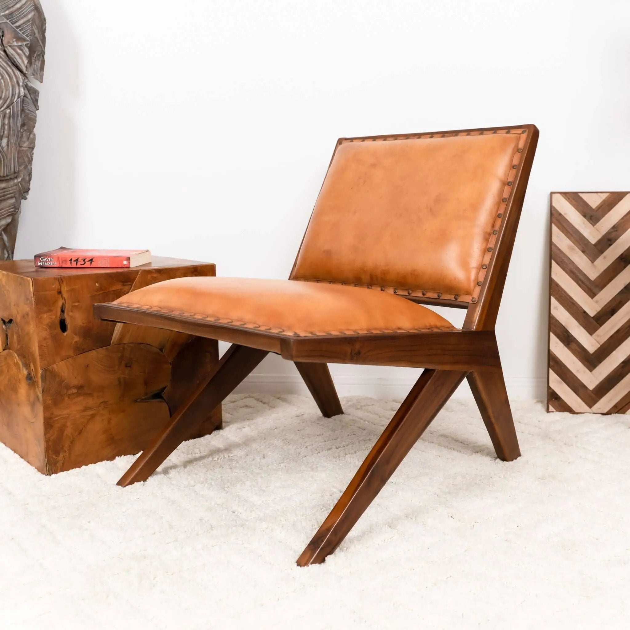 Colin - Lounge Chair - Brown / Tan by HouseOfZazla