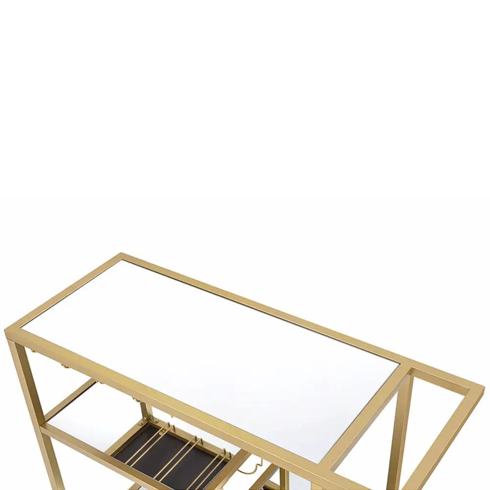 Adamsen - Serving Cart - Mirrored & Champagne by Unique Piece Furniture