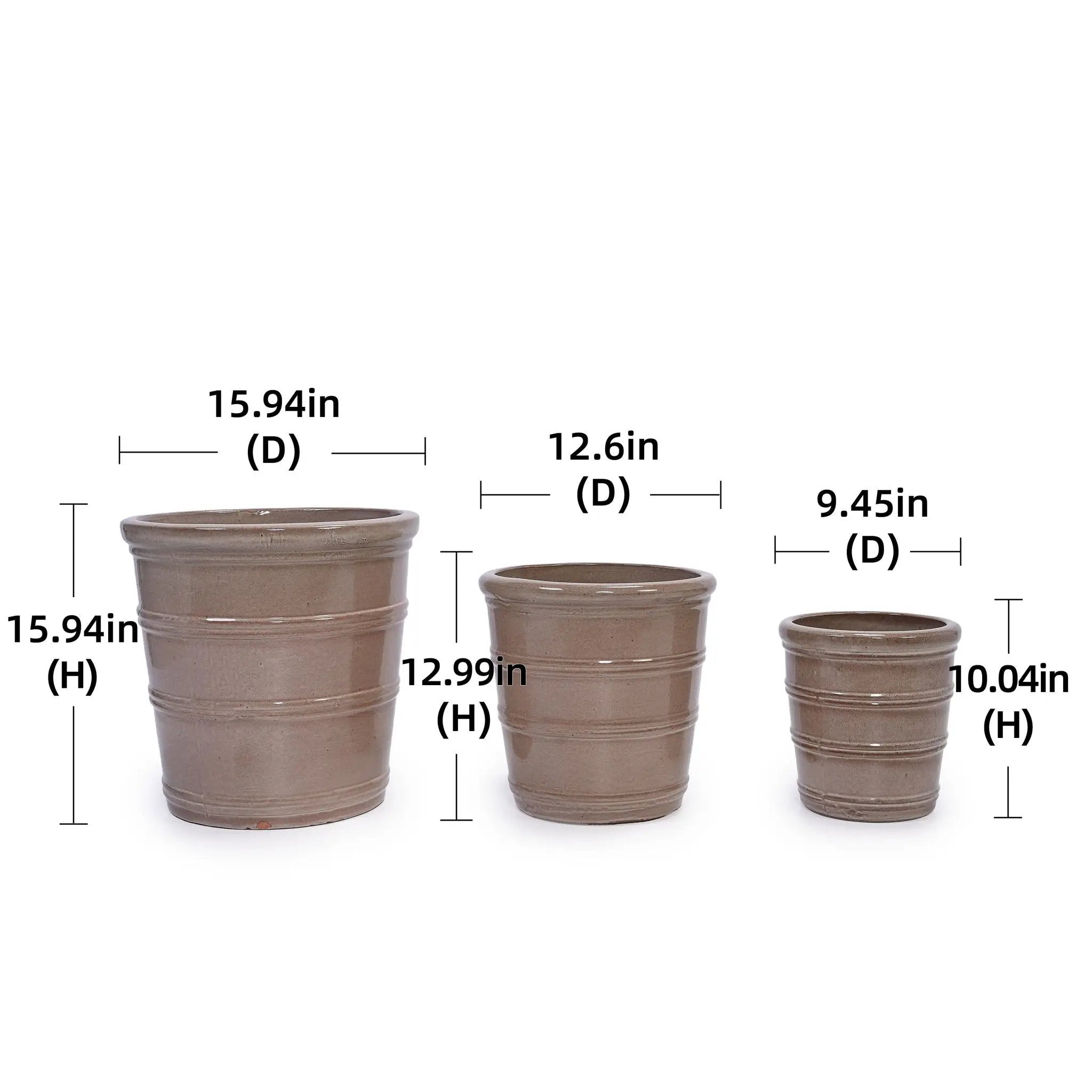 3 Pieces Flowerpot, Planter For Patio, Garden Or Windowsills by HouseOfZazla