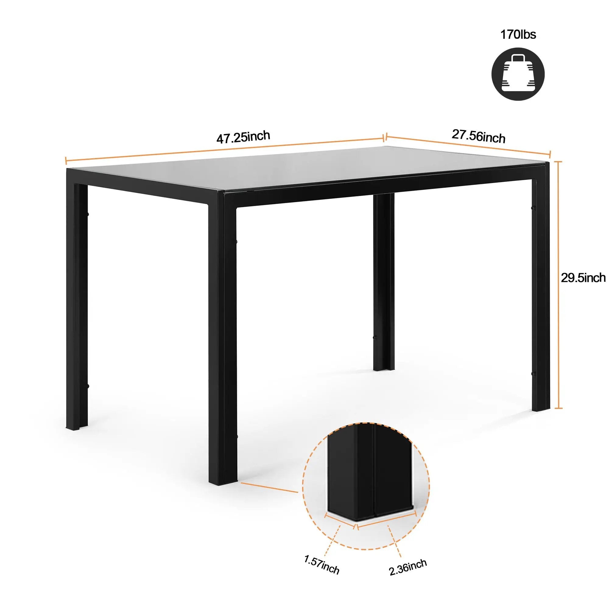 Dining Table - Black by Unique Piece Furniture