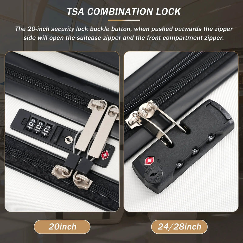 5 Piece Hardside Luggage Set with USB Port by HouseOfZazla