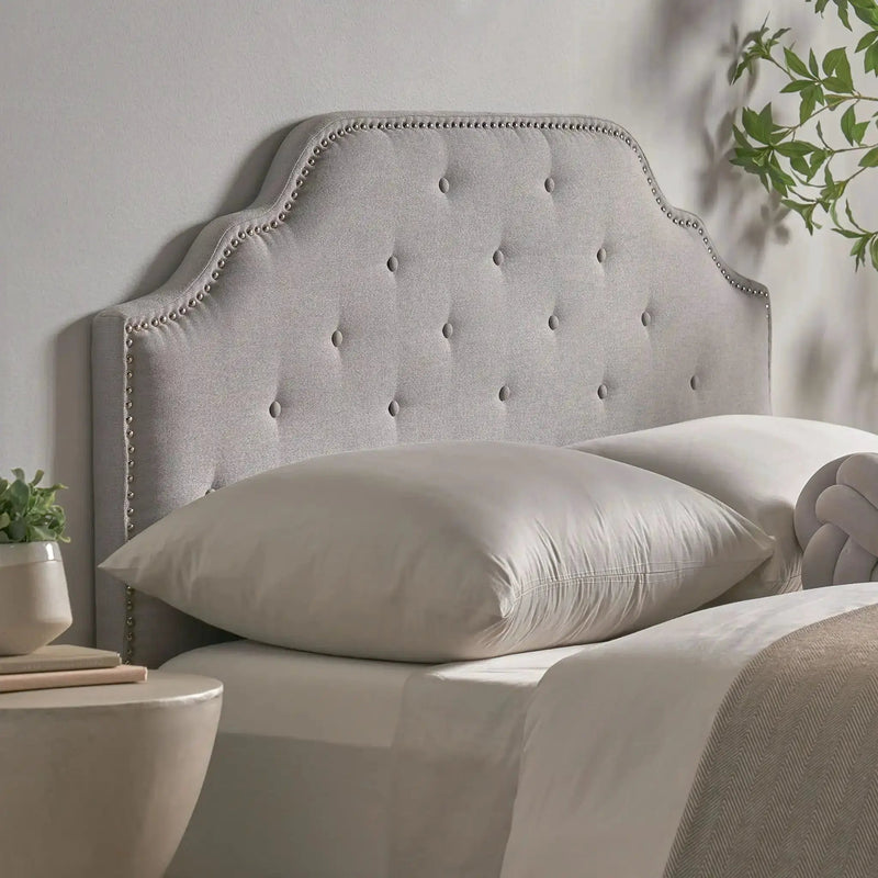 Luella Button Tufted Upholstered Headboard by HouseOfZazla