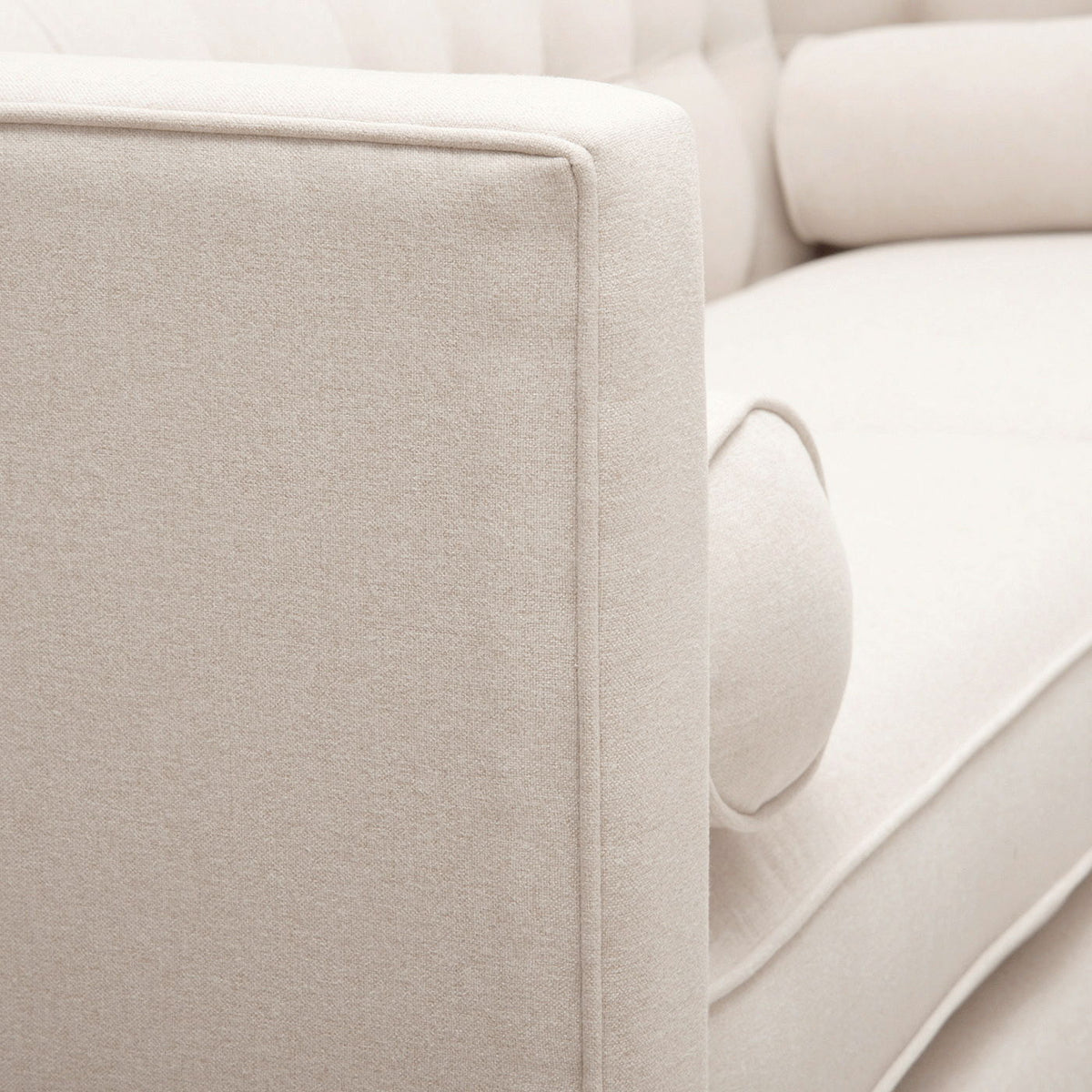 Modern Tufted Tuxedo Sofa with Reversible Cushions - Light Blue, Blue, or Beige, photo 6 of 38