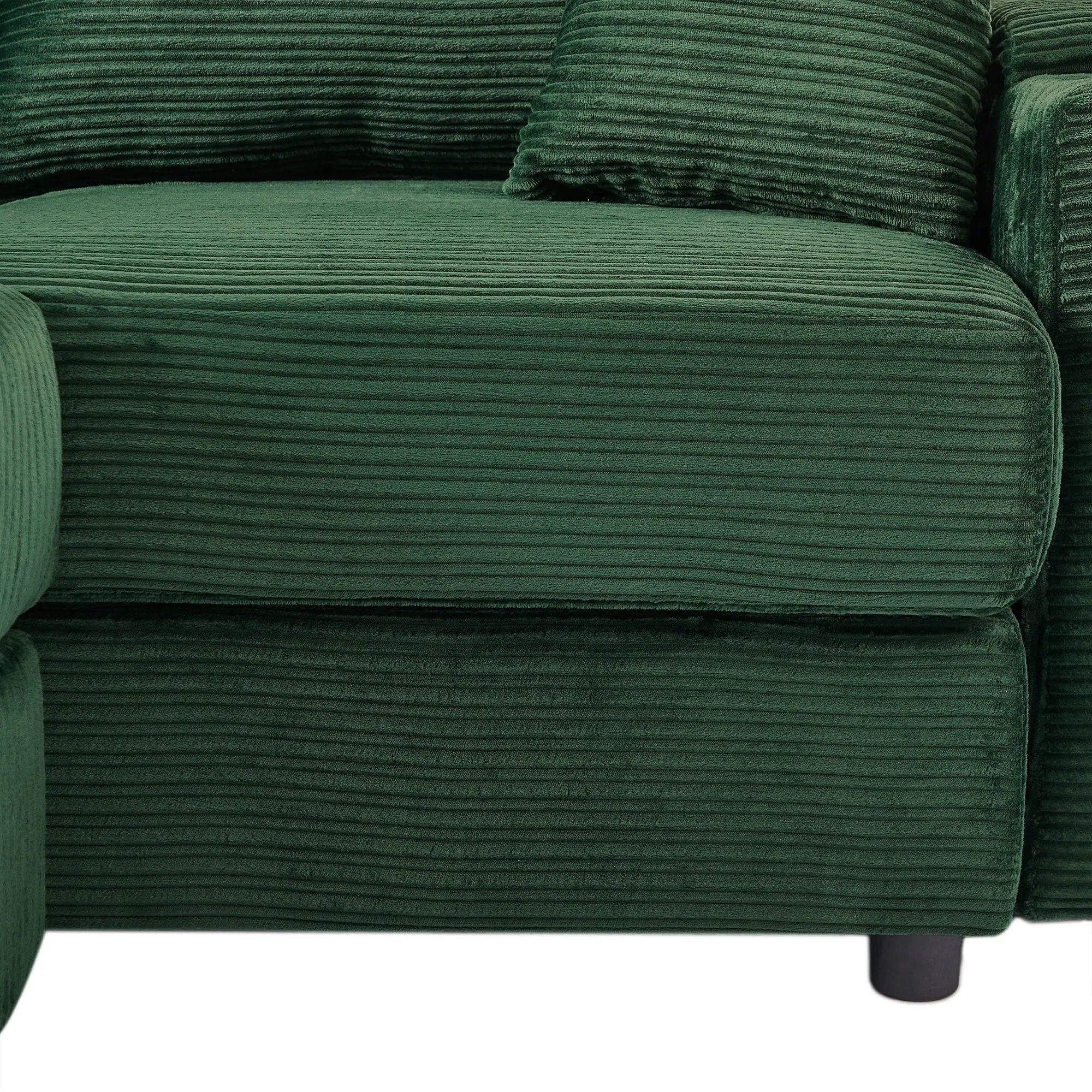 Modern Style Loveseat Sofa Sectional Sofa Couch With Storage Space, A Movable Ottoman, Two USB Ports, Two Cup Holders, A Phone Holder For Living Room by HouseOfZazla