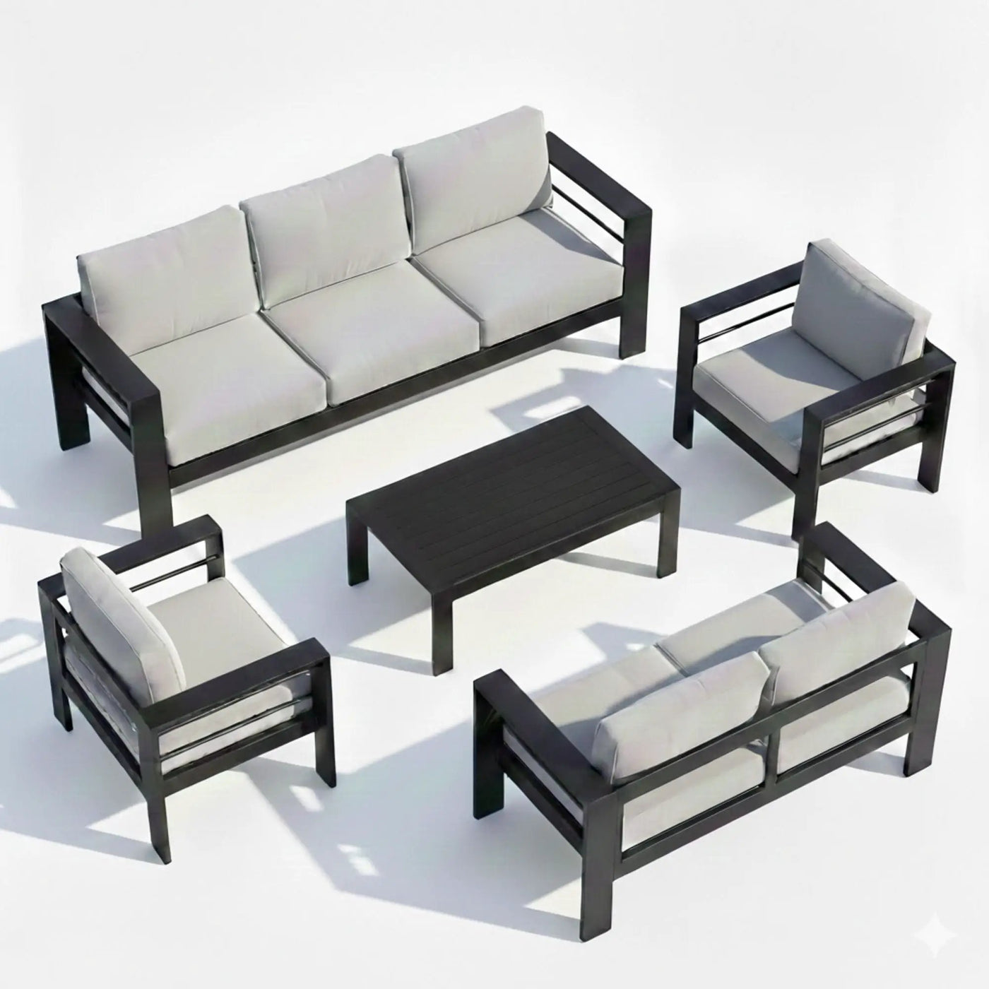 Outdoor Patio Set, All-Weather With Thick Cushions by HouseOfZazla