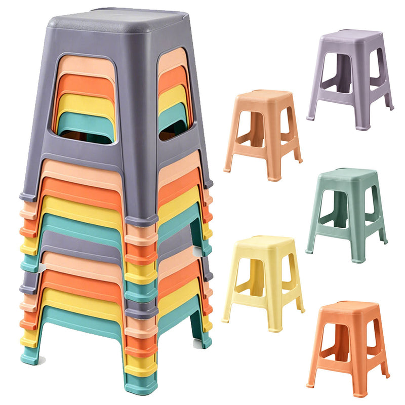 10 Pack Stackable Classroom Stools, 18.8" Height by HouseOfZazla