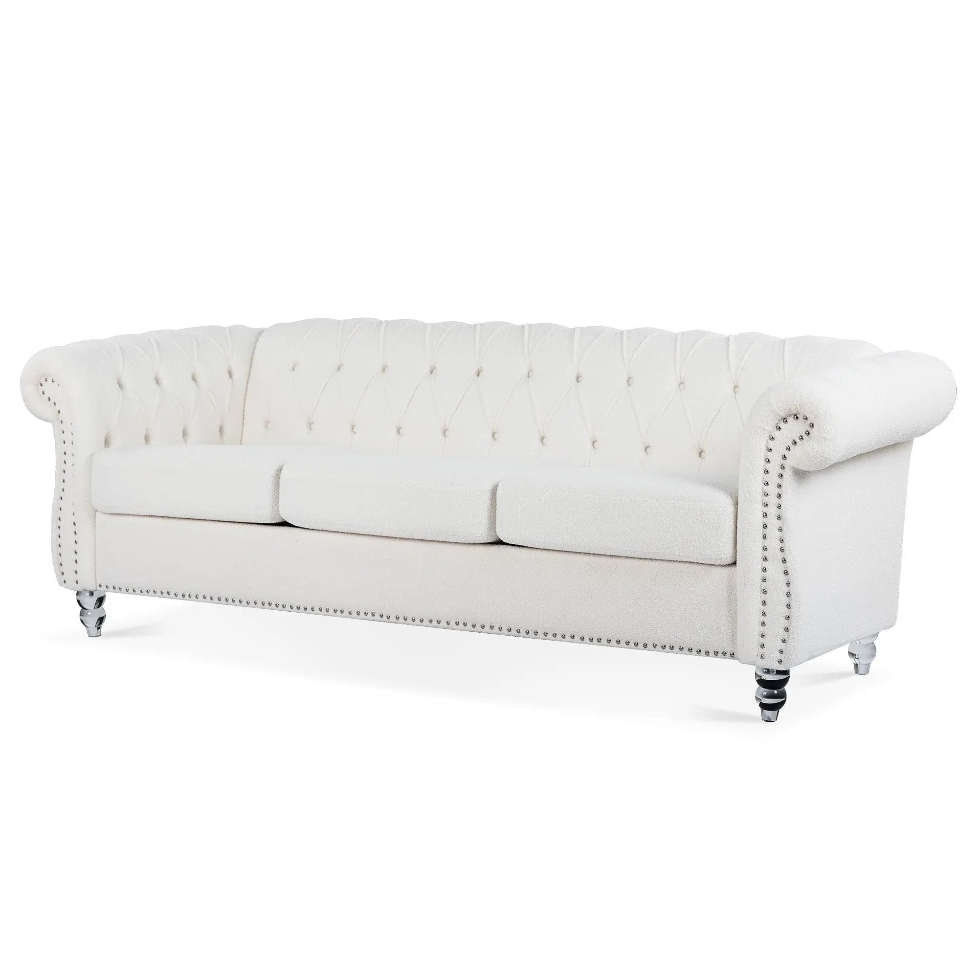 Rolled Arm Chesterfield 3 Seater Sofa by Unique Piece Furniture