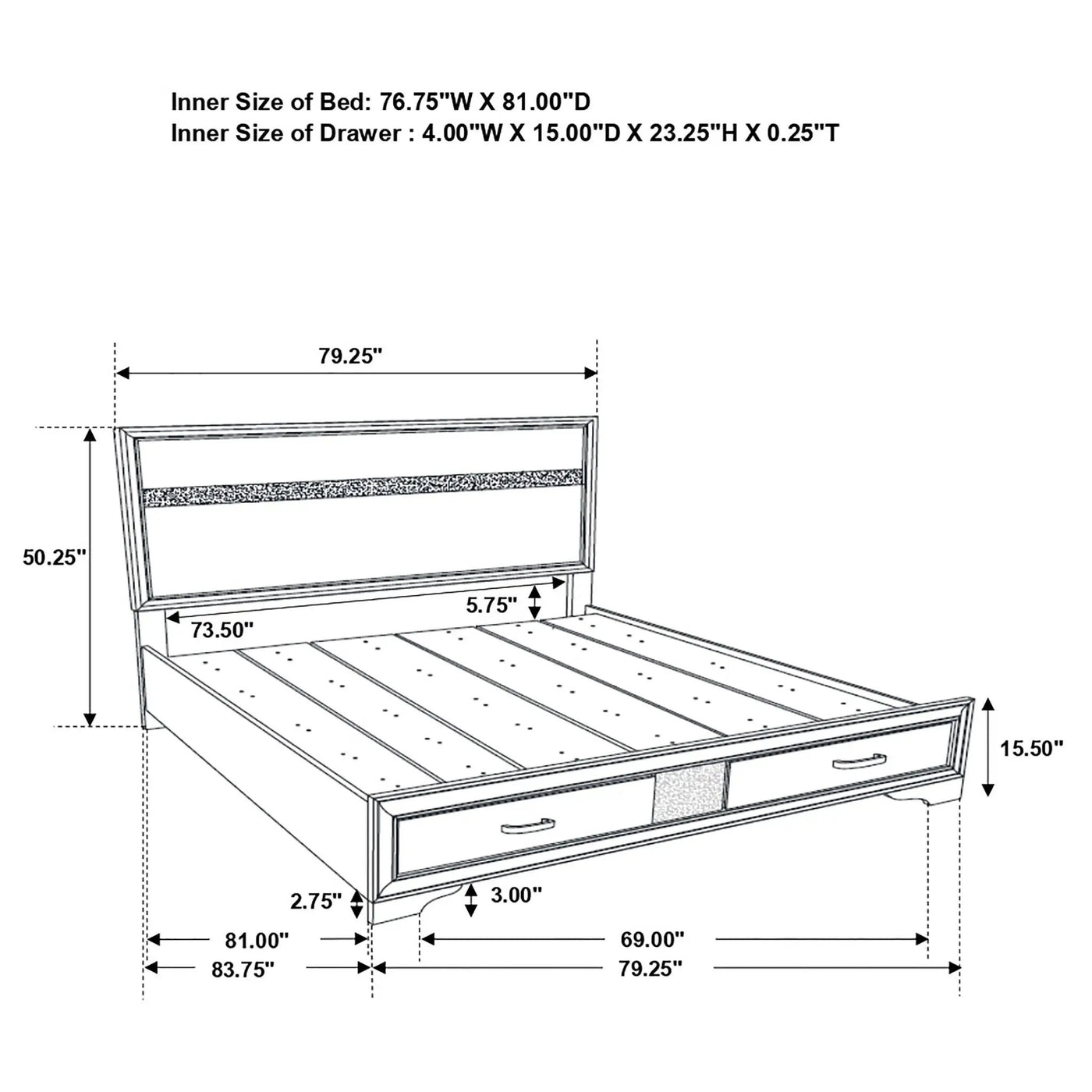 Storage Platform Bed 2 Drawer by HouseOfZazla