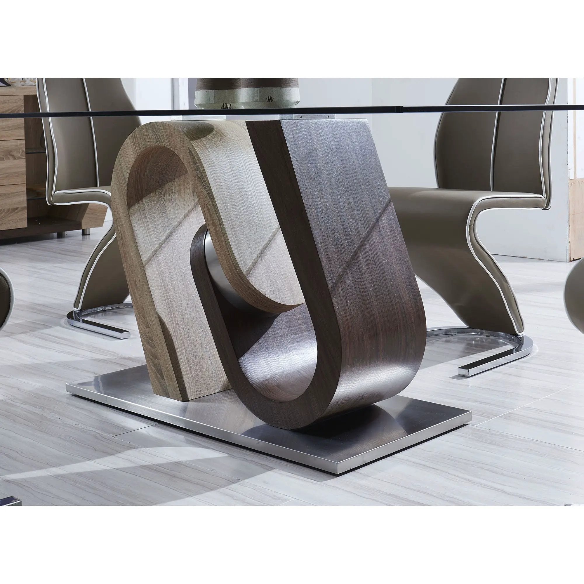Tony - Dining Table - Brown / Beige by Unique Piece Furniture