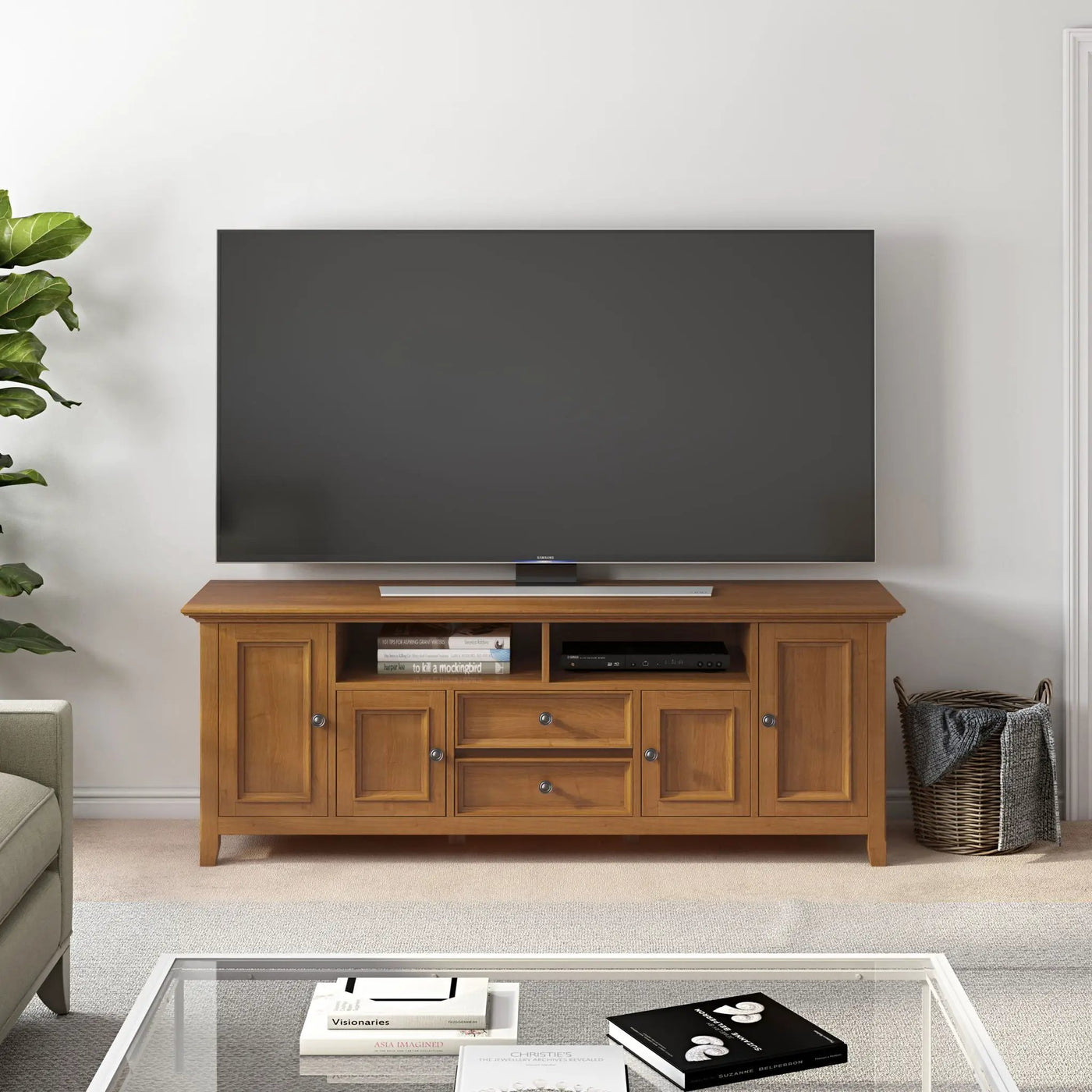 Amherst - Handcrafted Wide TV Media Stand by HouseOfZazla